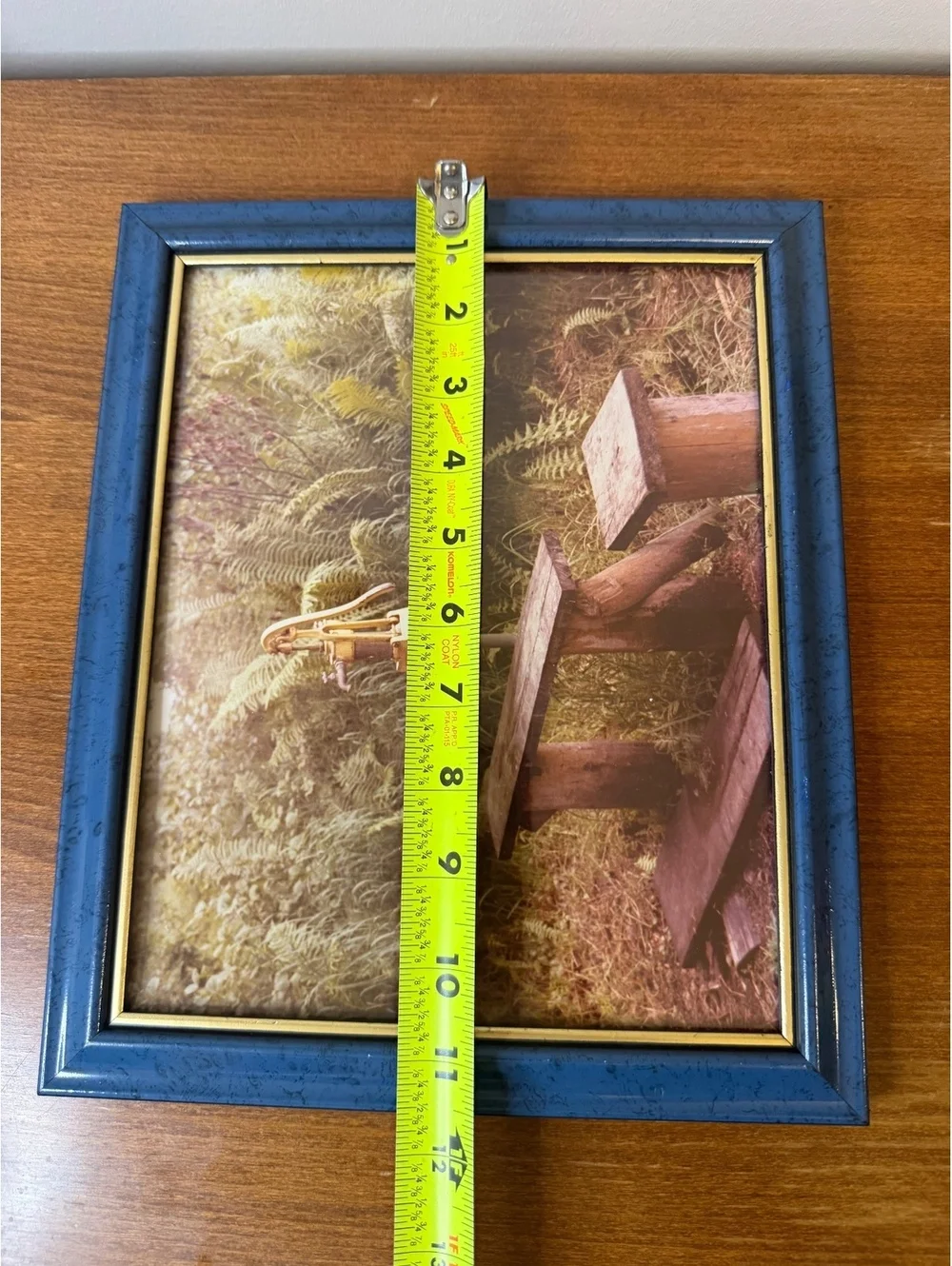 Vintage photograph of water pump/spigot with frame